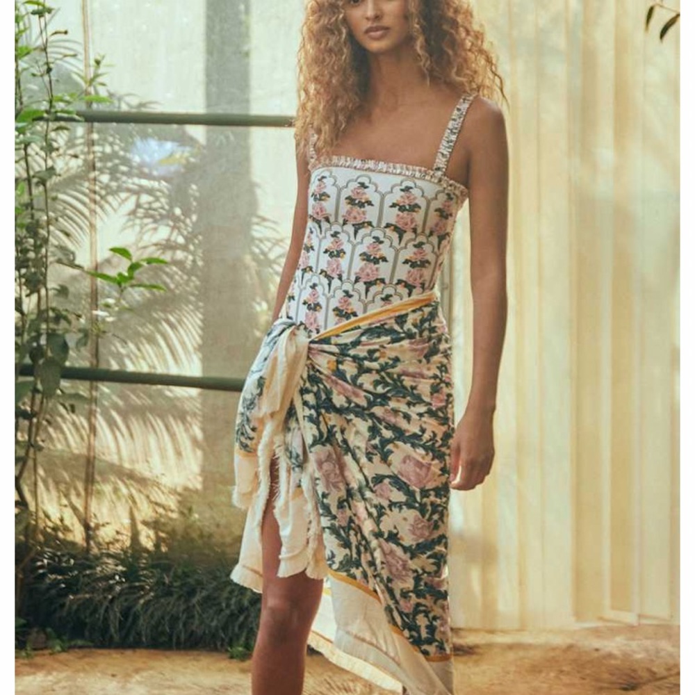Agua Bendita inspired wrap cover-up skirt